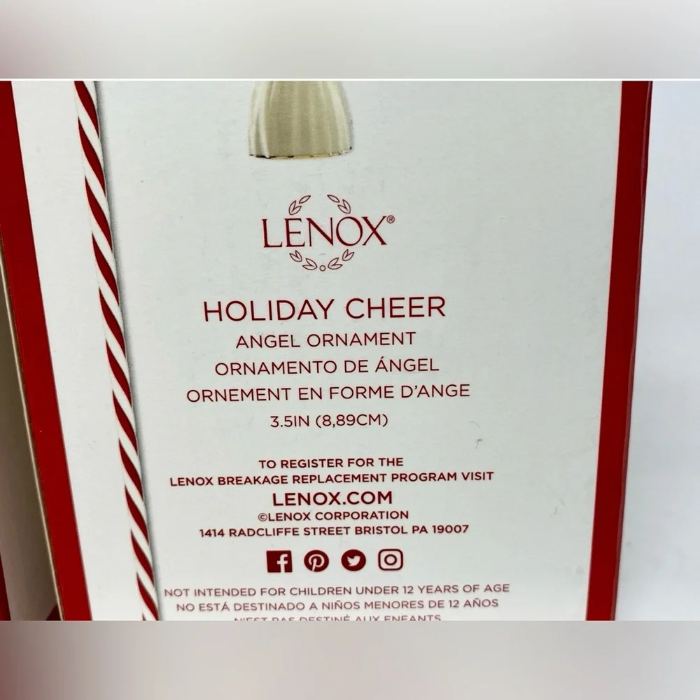 LENOX🎄HOLIDAY CHEER WITH BOXES🎄SET OF 3 PORCELAIN ORNAMENTS SANTA SNOWMAN ANGEL - Picture 16 of 16